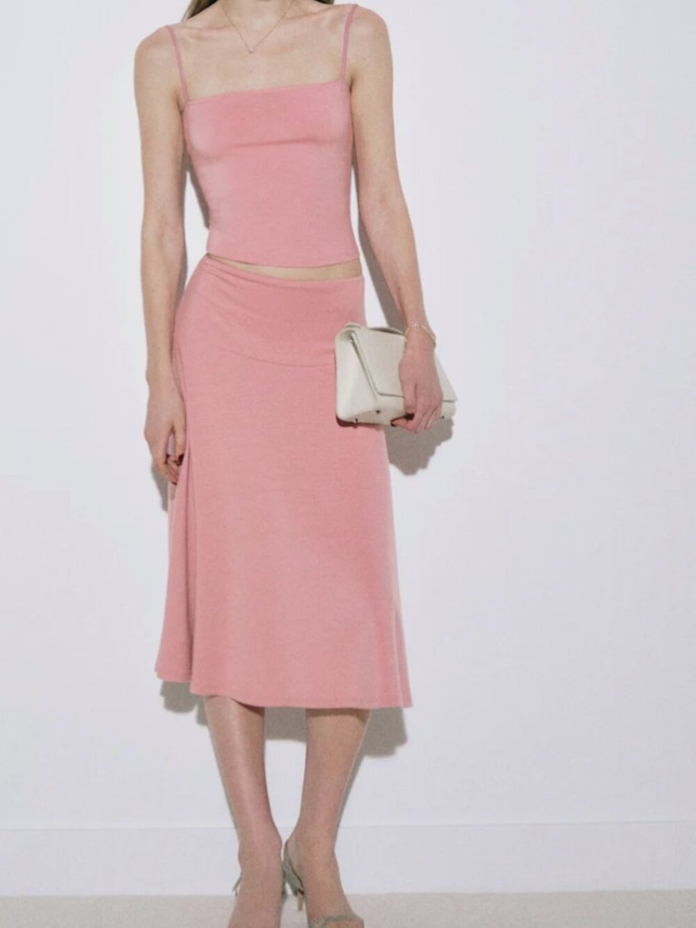 Reformation knit two piece top + skirt NWT